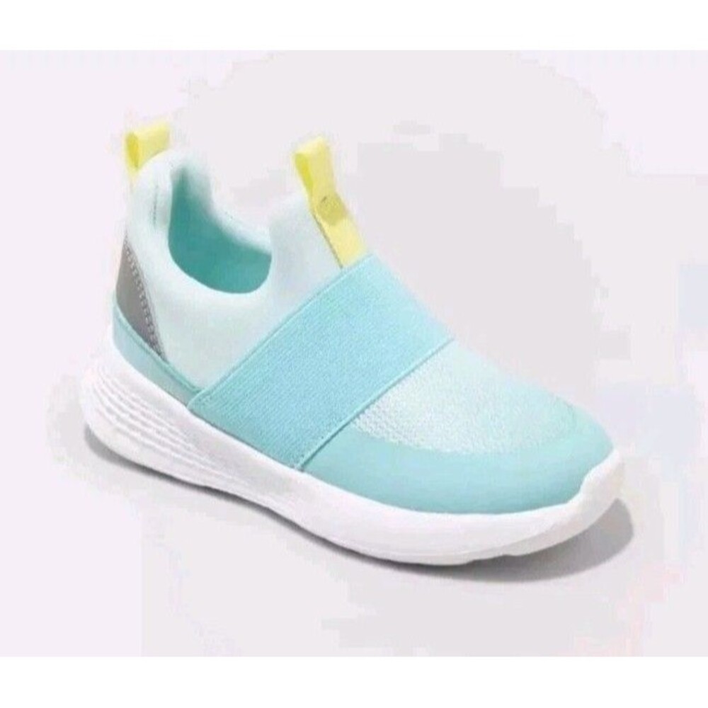 Cat & Jack Toddler Gray Slip-On Sneakers Mint Blue Size 5
